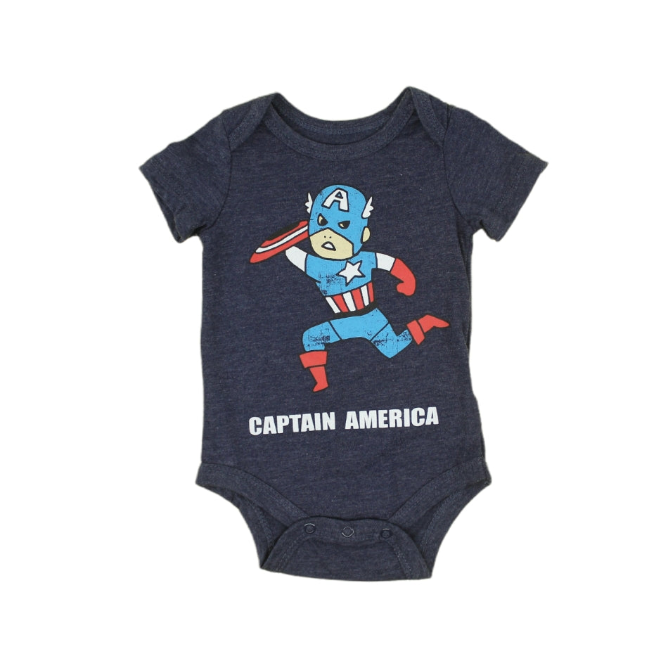 Marvel Half Sleeves Romper - Captain America