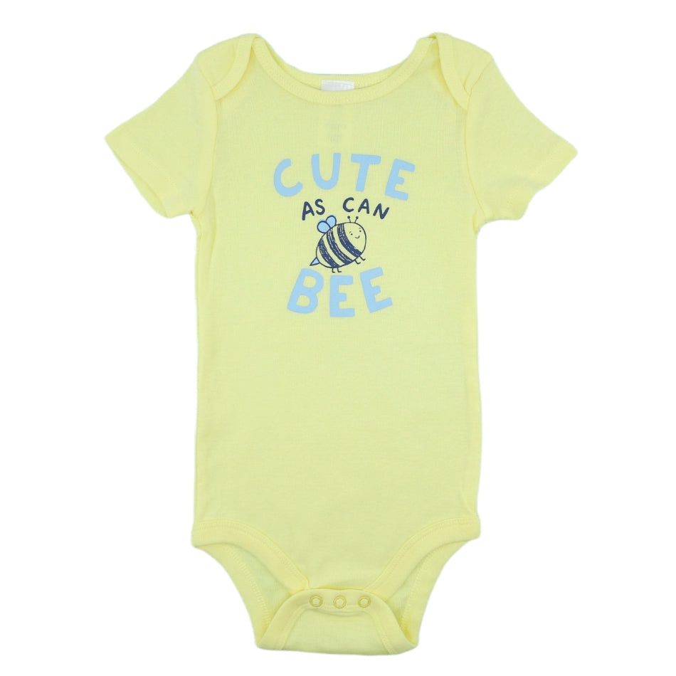 Children King Cotton Graphic Print Half Sleeves Romper - Cute As Can Bee