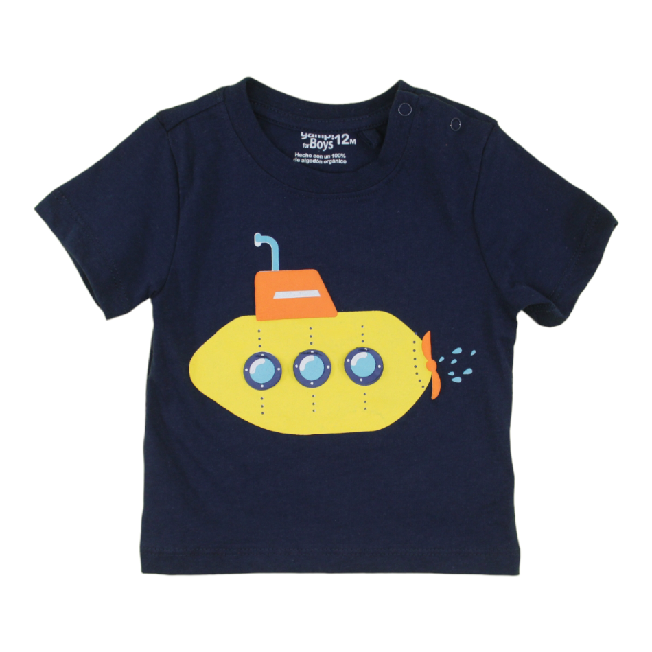 Baby Yampi Cotton Graphic Print T-shirt - Submarine