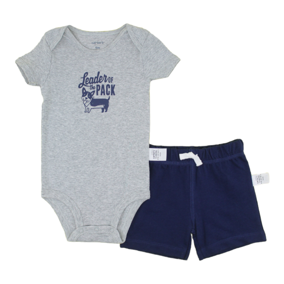 2 Pc Bodysuit And Shorts Set - Leader Of The Pack