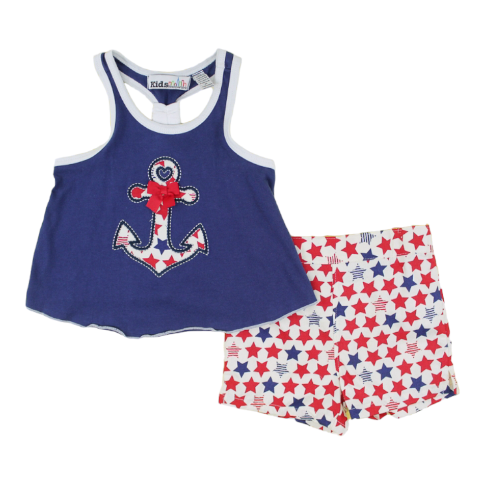 Kids Headquarters 2 Pc Top And Shorts Set - Anchor