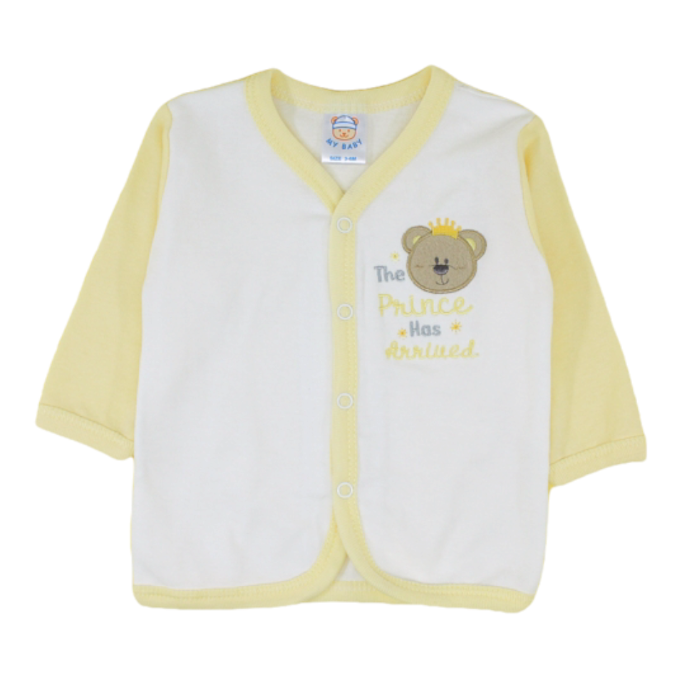 My Baby 2 Pc Cotton Night Suit - The Prince Has Arrived(Yellow)