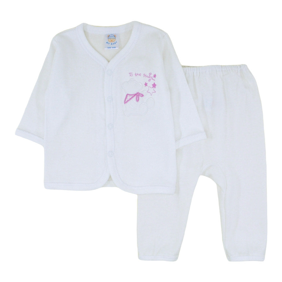 My Baby 2 Pc Cotton Night Suit - To The Stars(Pink)