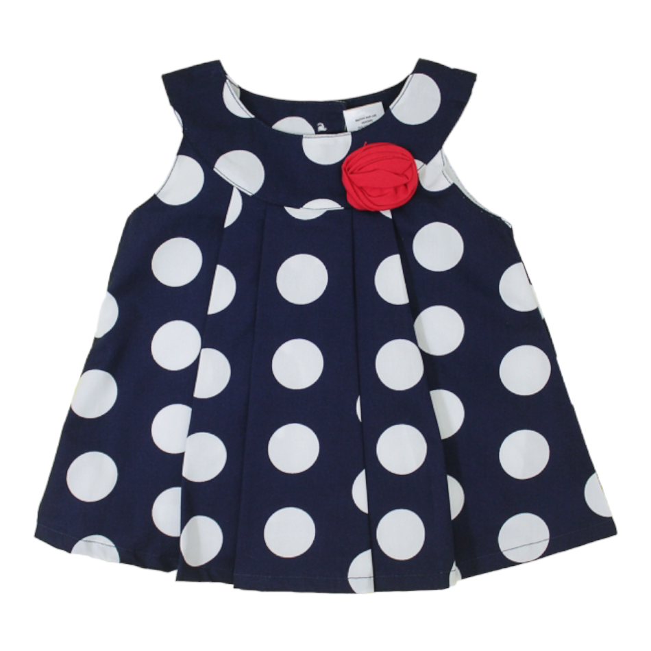 Alice Kids 3 Pc Cotton Ruffle Top, Shorts And Headband Set - Polka Dots