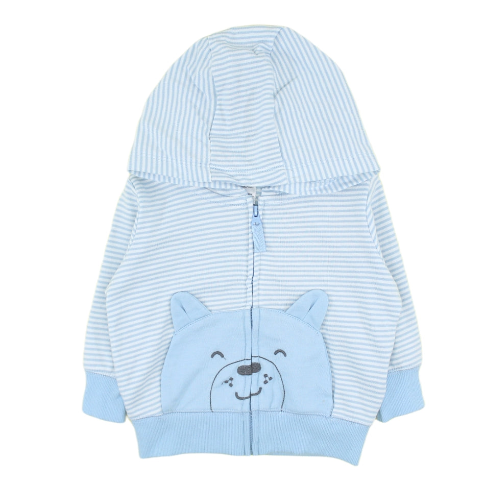 Hooded Terry Jacket, Cotton Bodysuit and Terry Jogger Pants - Puppies