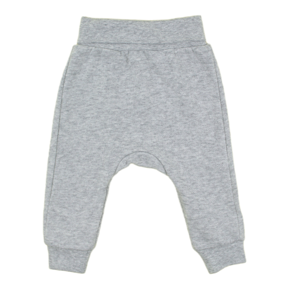 HM 2 Pc Fleece Lined Side Snap Shirt And Jogger Pants Set - Grey Bear