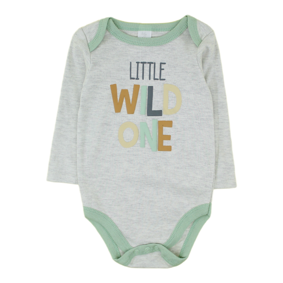 Baby Kiss 3 Pk Full Sleeves Cotton Bodysuits - Little Wild One