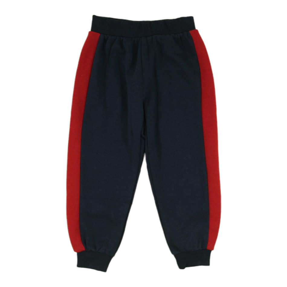 HM Fleece Lined Jogger Pants - Red/Navy