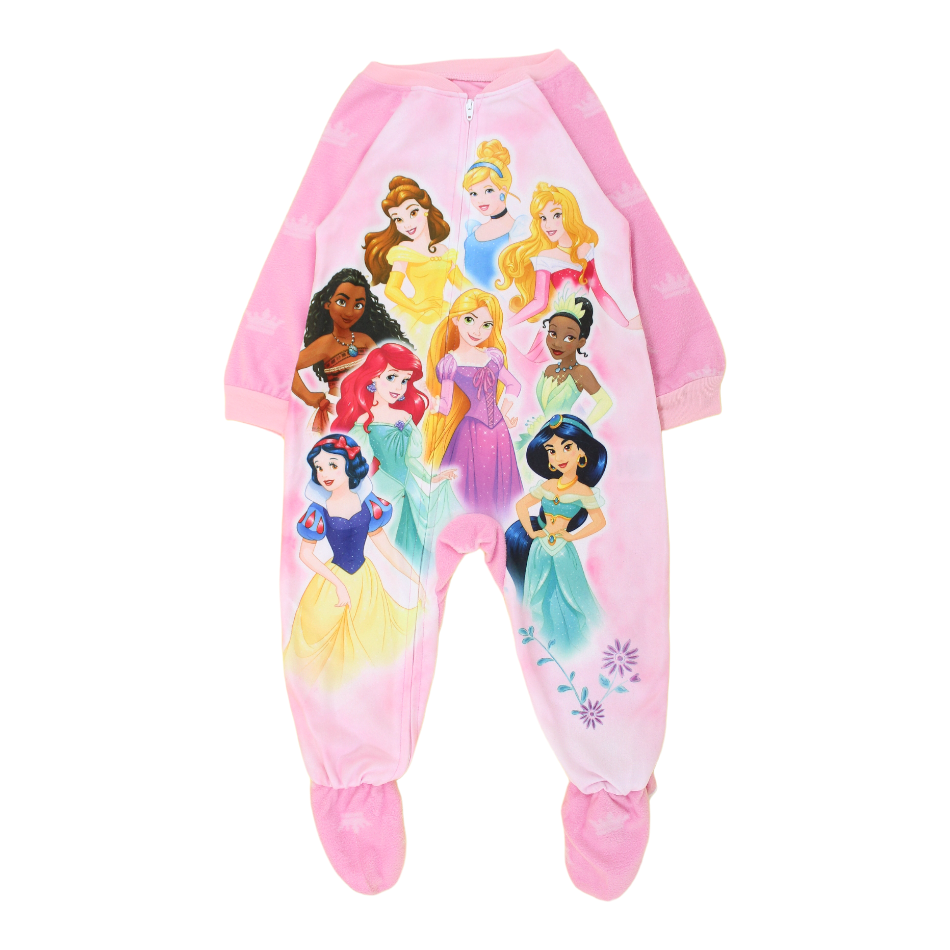 Disney Fleece Zip up Footed Sleeper - Princess