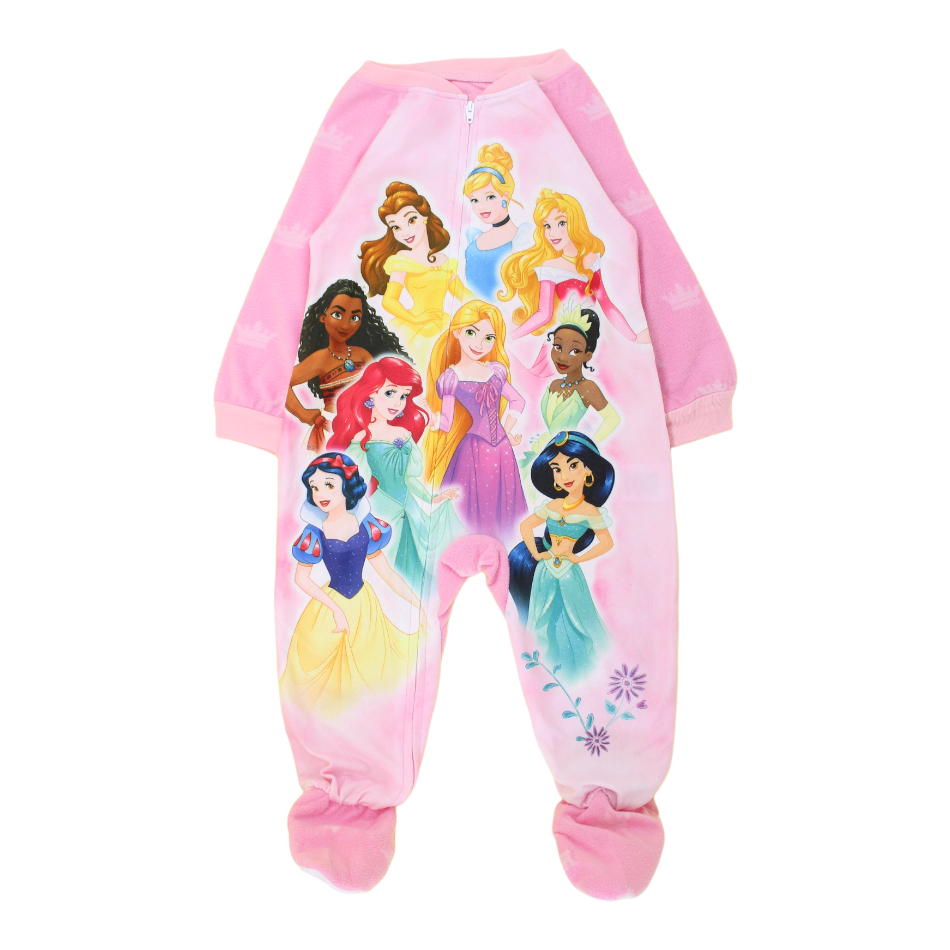 Disney Fleece Zip up Footed Sleeper - Princess