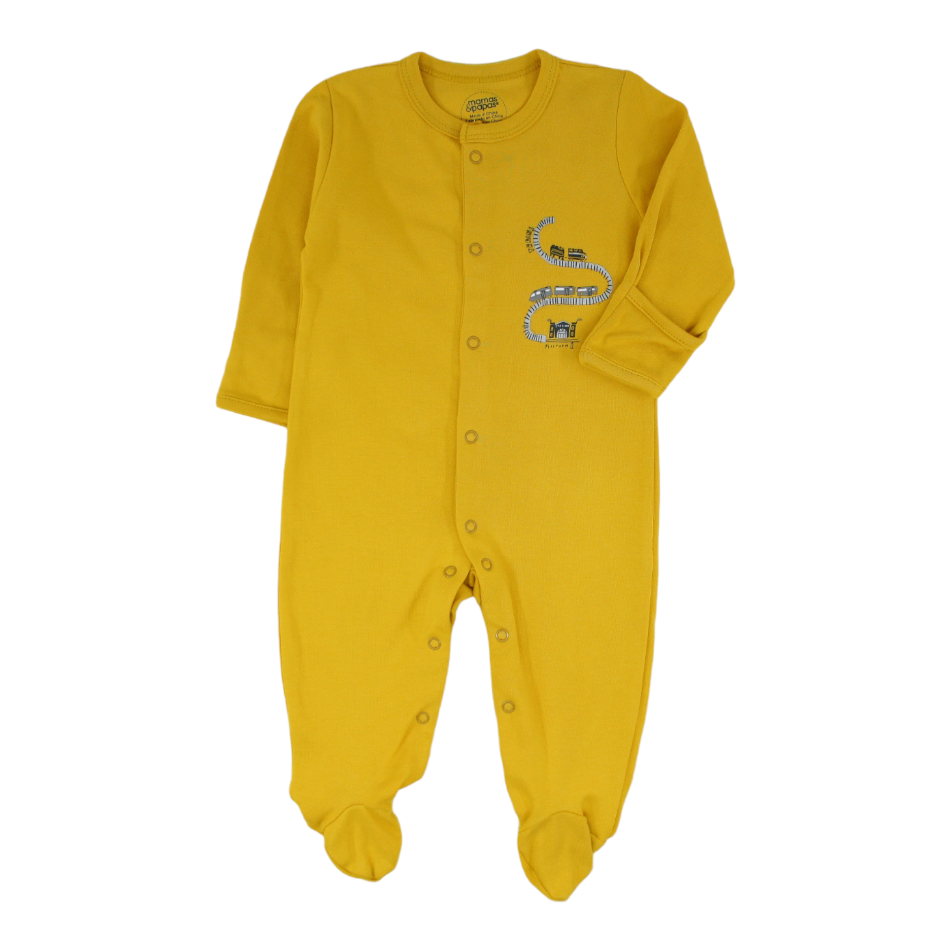 Mamas & Papas 3 Pk Cotton Footed Sleepers - Vehicles
